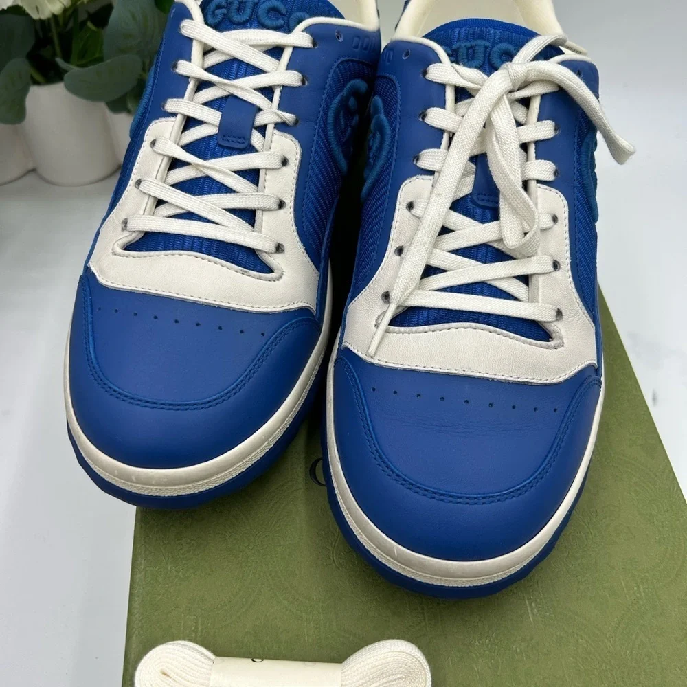 Men's Gucci Mac 80 low top sneakers size 8.5 fits 9.5 US made in Italy
